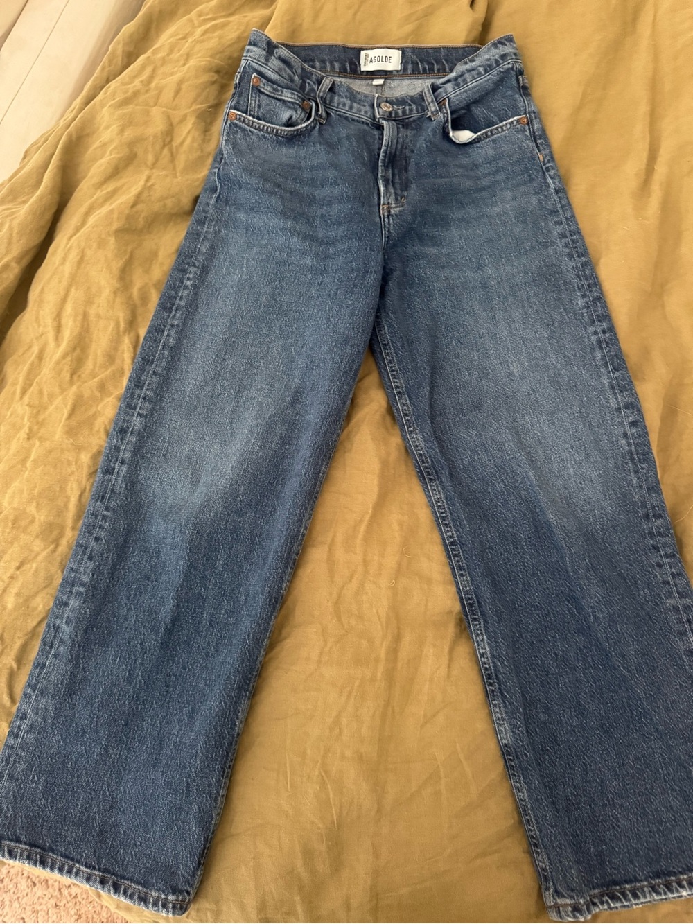 Agolde REN Wide-Leg High-Rise Jeans in Indigo - Picture 5 of 5